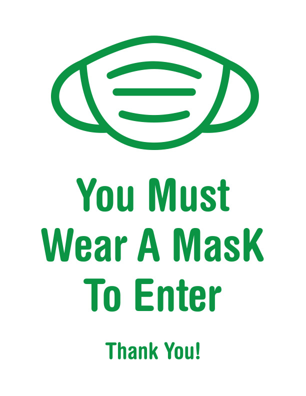 Mask Safety Sign - Green
