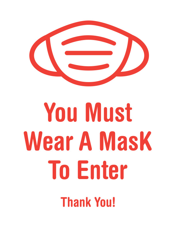 Mask Safety Sign - Orange
