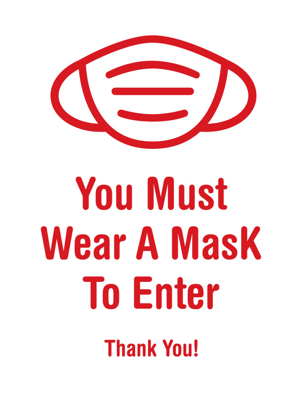 Mask Safety Sign - Red