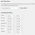 busnHours Settings Page
