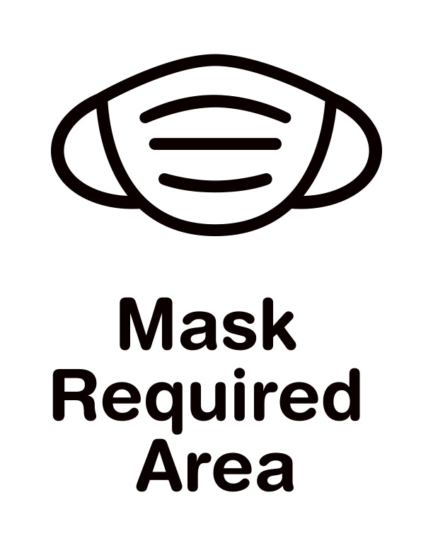 Social Distance Safety Sign - Black