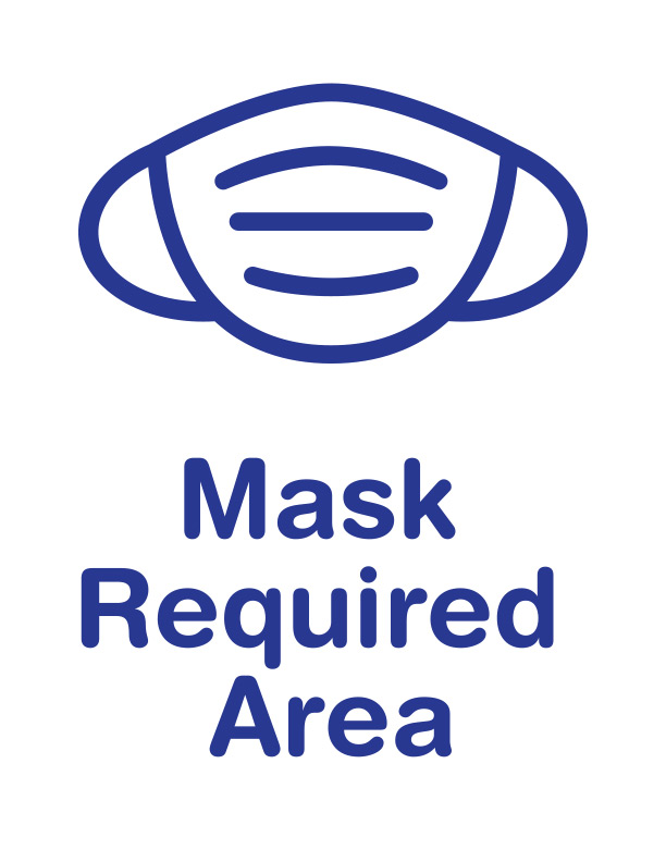 Social Distance Safety Sign  - Navy Blue