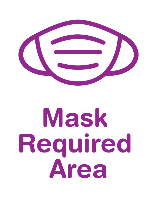Social Distance Safety Sign  - Purple